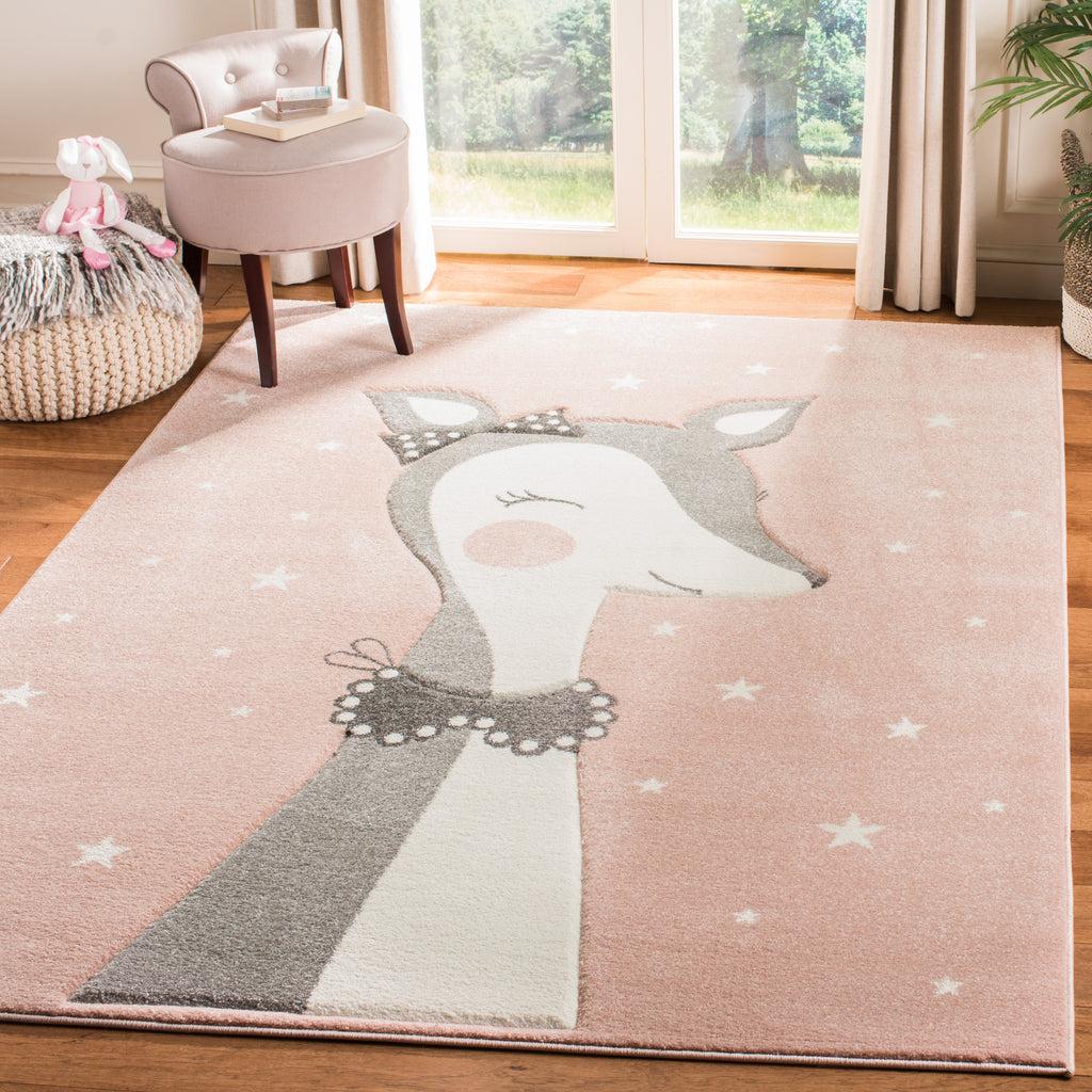 Safavieh Carousel Kids 100 Rug Collection CRK191P - Pink / Ivory
