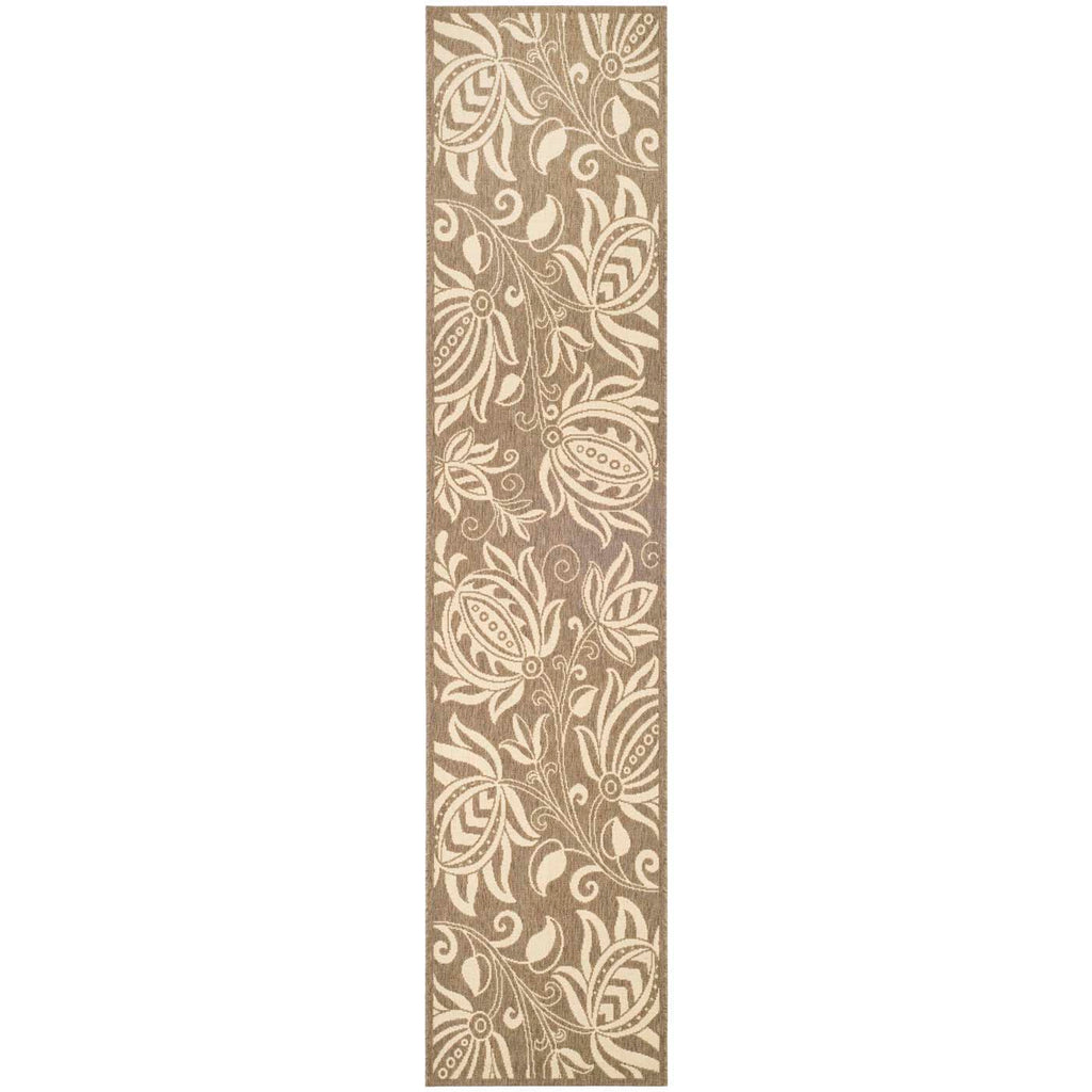 Safavieh Courtyard Rug Collection: CY2961-3009 - Brown / Natural