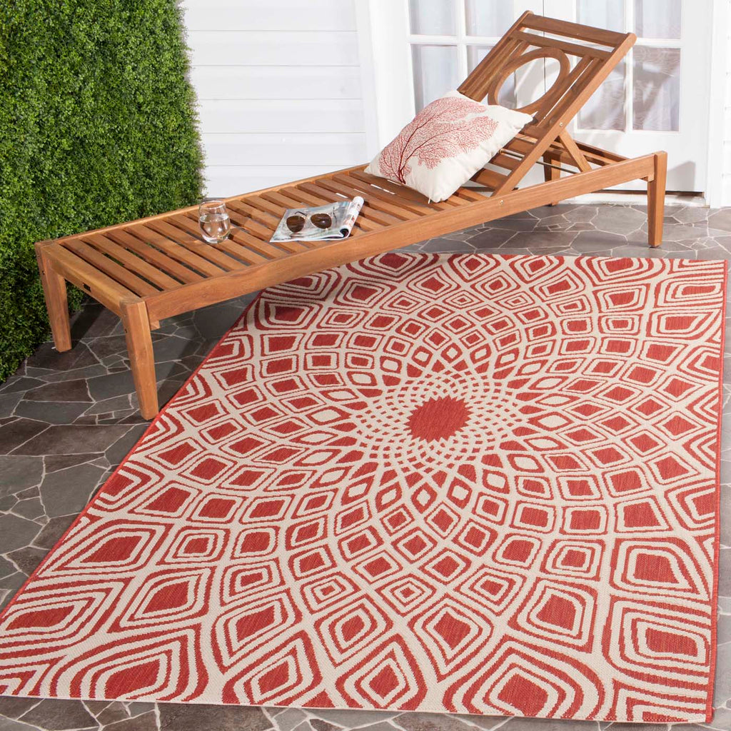 Safavieh Courtyard Rug Collection: CY6616-23821 - Red / Beige