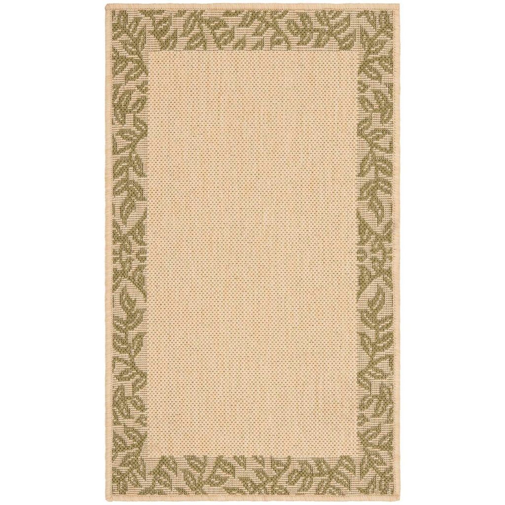 Safavieh Courtyard Rug Collection: CY6816-14 - Natural / Green