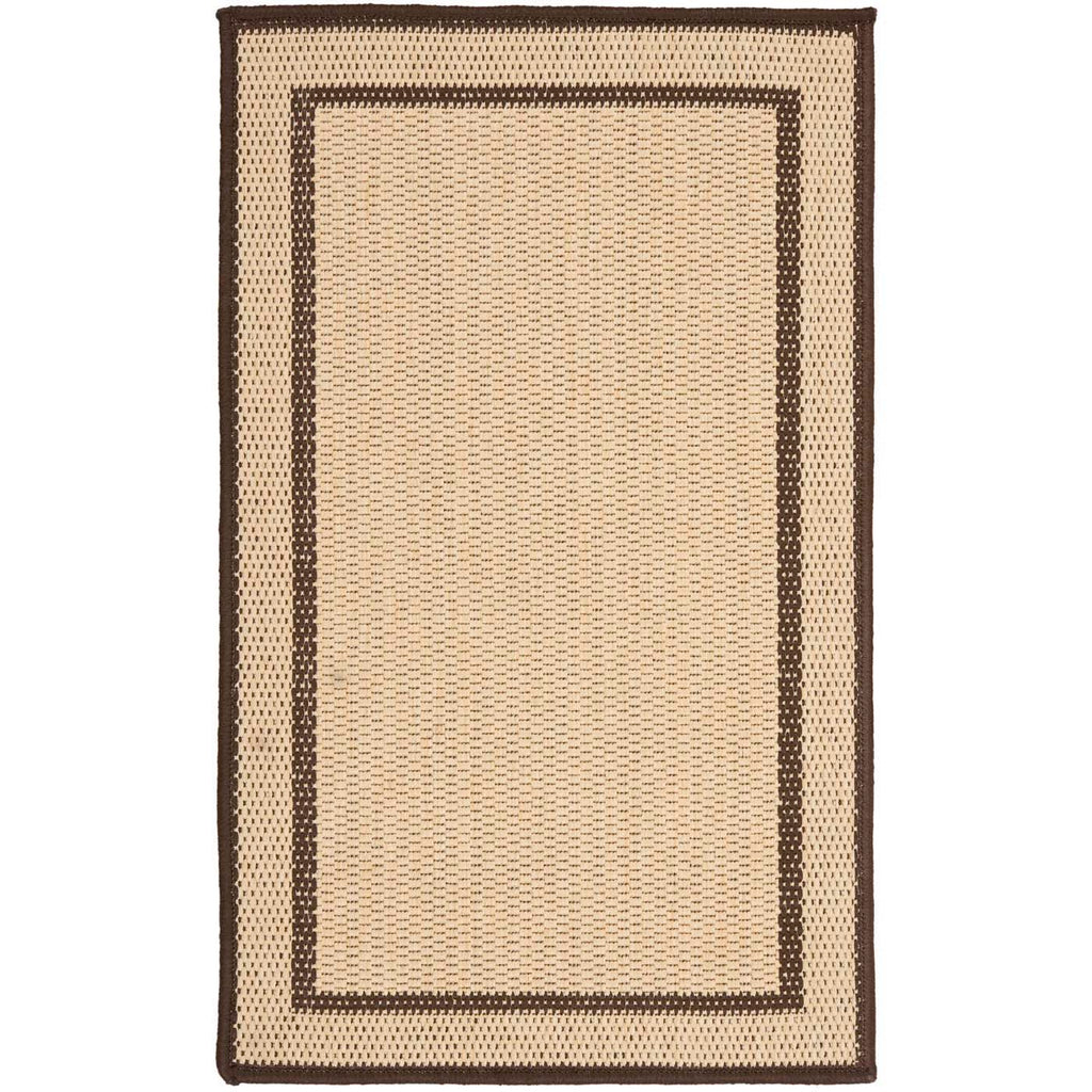 Safavieh Courtyard Rug Collection: CY6822-402 - Natural / Chocolate