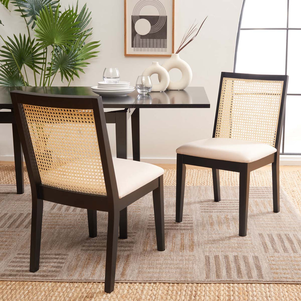 Safavieh Levy Dining Chair - Black / Beige / Natural