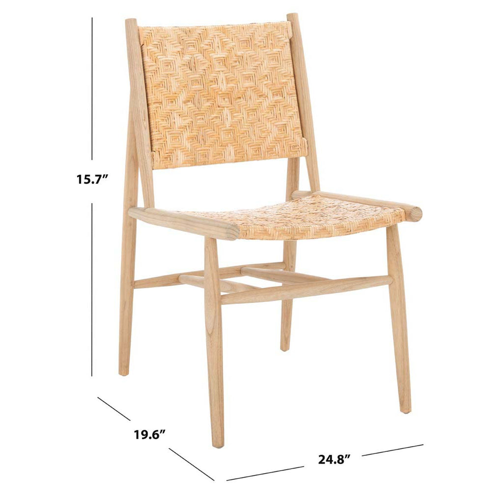 Safavieh Adira Rattan Dining Chair - Natural (Set of 2)
