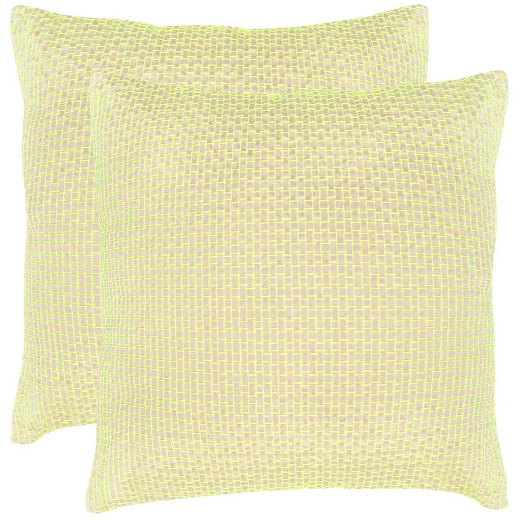 Safavieh Box Stitch  Pillow - Neon Citris