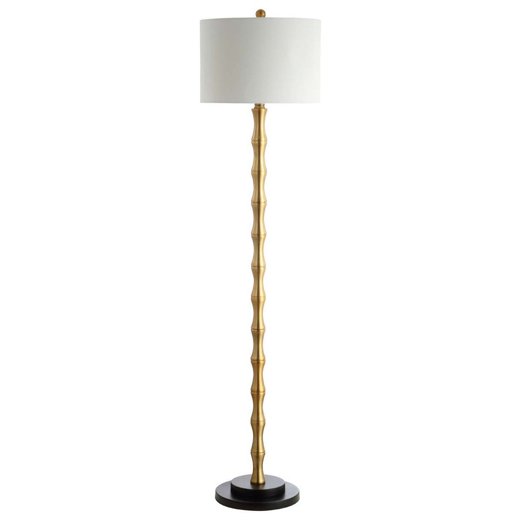 Safavieh Kolten Floor Lamp-Antique Brass
