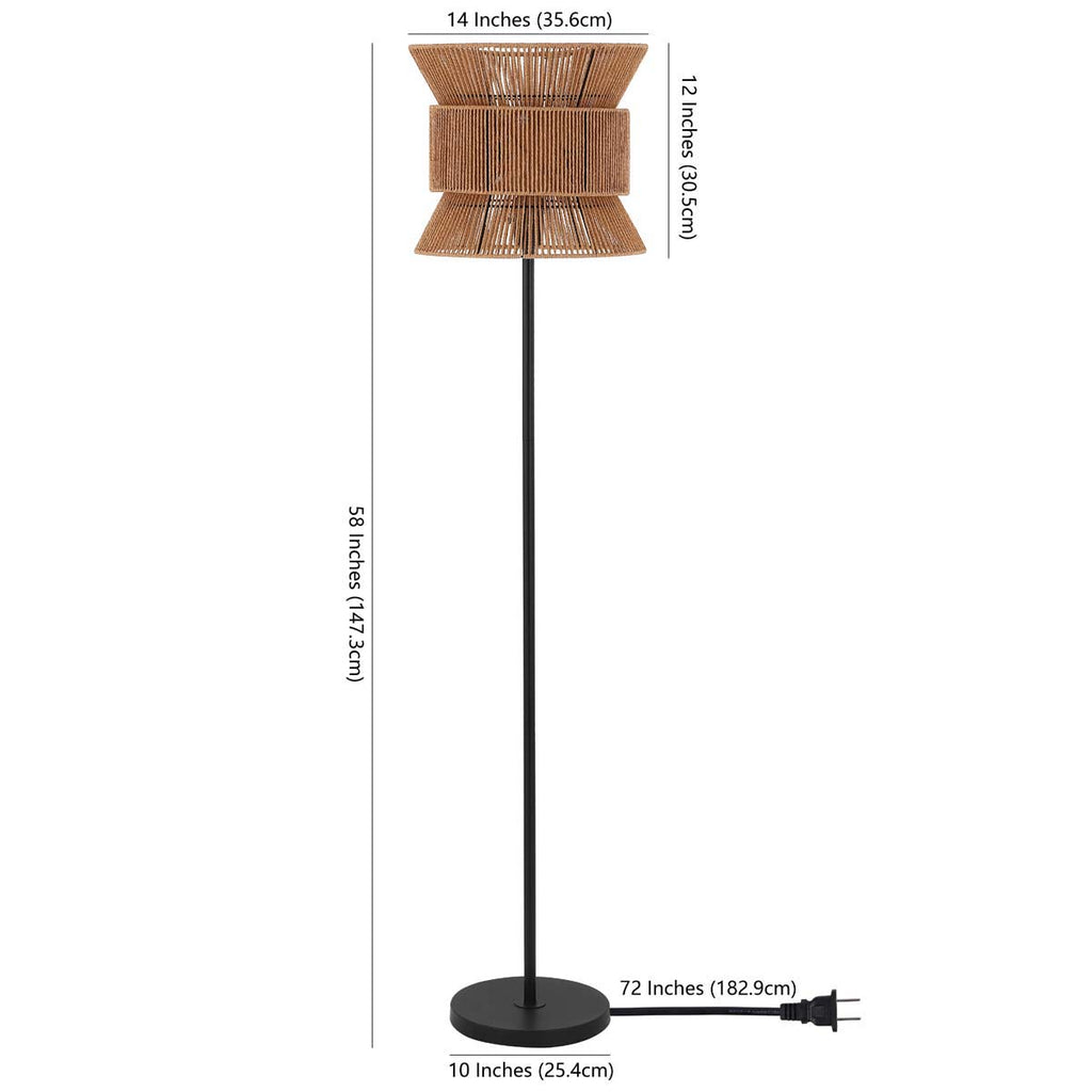 Safavieh Boyer Floor Lamp - Natural / Black