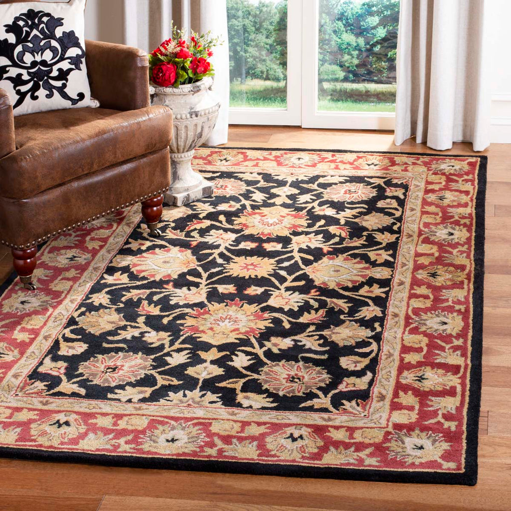 Safavieh Heritage Rug Collection HG112A - Black / Red