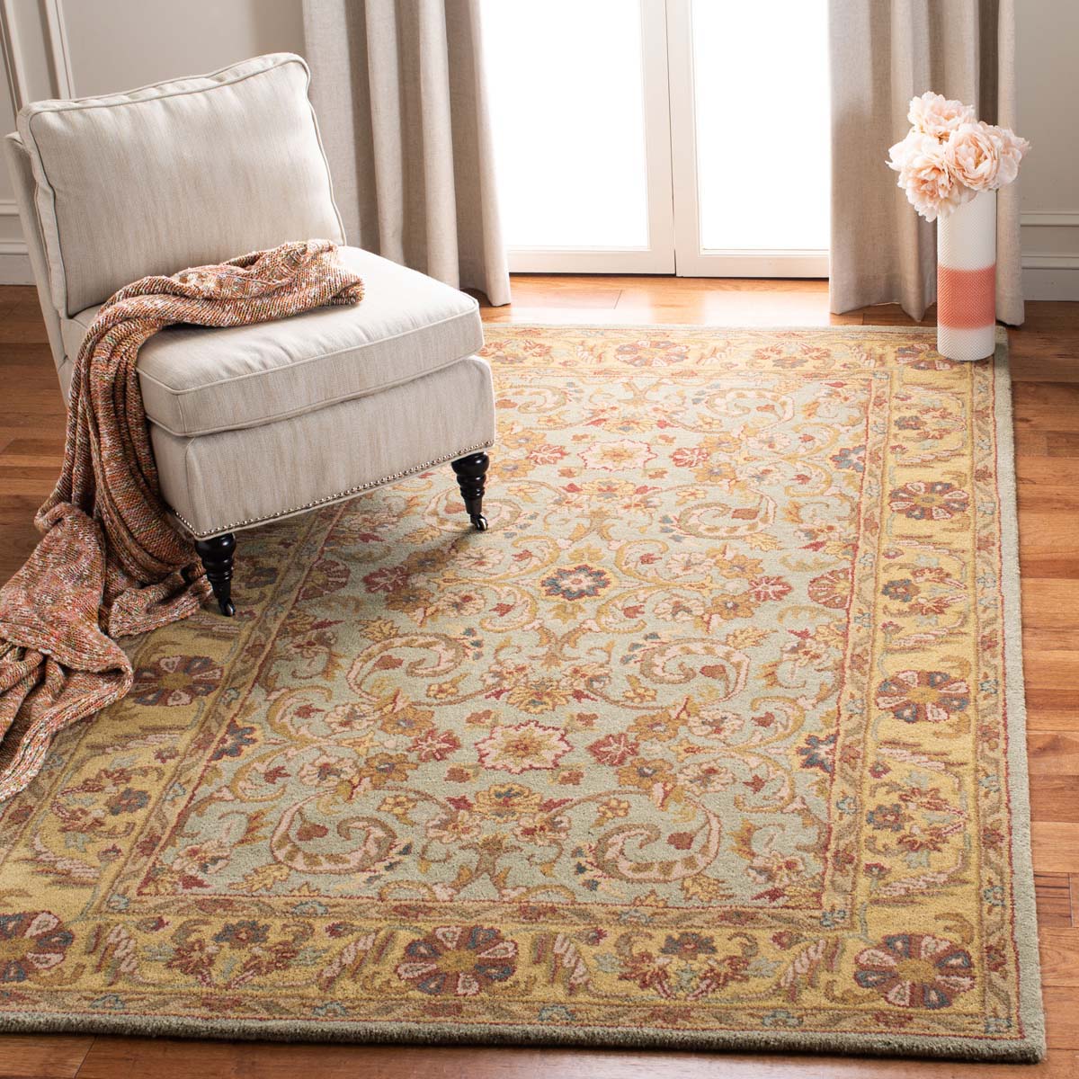 Safavieh Heritage Rug Collection HG924A Grey / Gold Safavieh Home