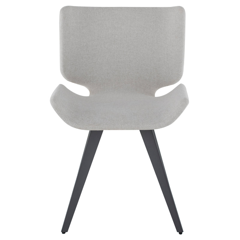 Astra Stone Grey Seat Titanium Steel Legs Dining Chair | Nuevo - HGNE128