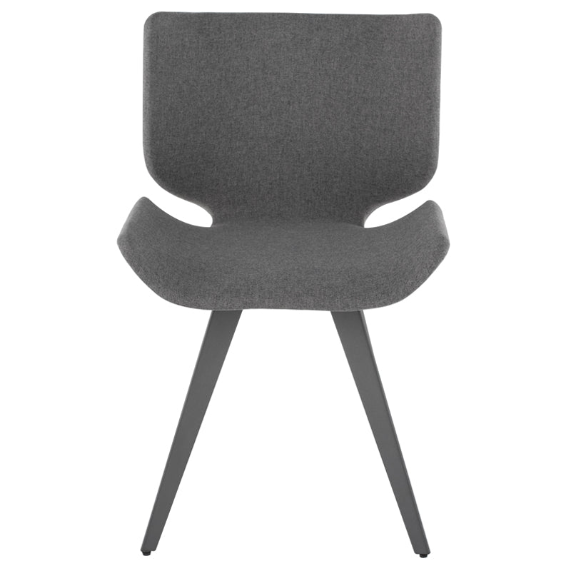 Astra Shale Grey Seat Titanium Steel Legs Dining Chair | Nuevo - HGNE129