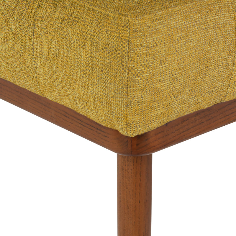 Arlo Palm Springs Boucle Seat Walnut Stained Ash Legs Bench | Nuevo - HGSC633