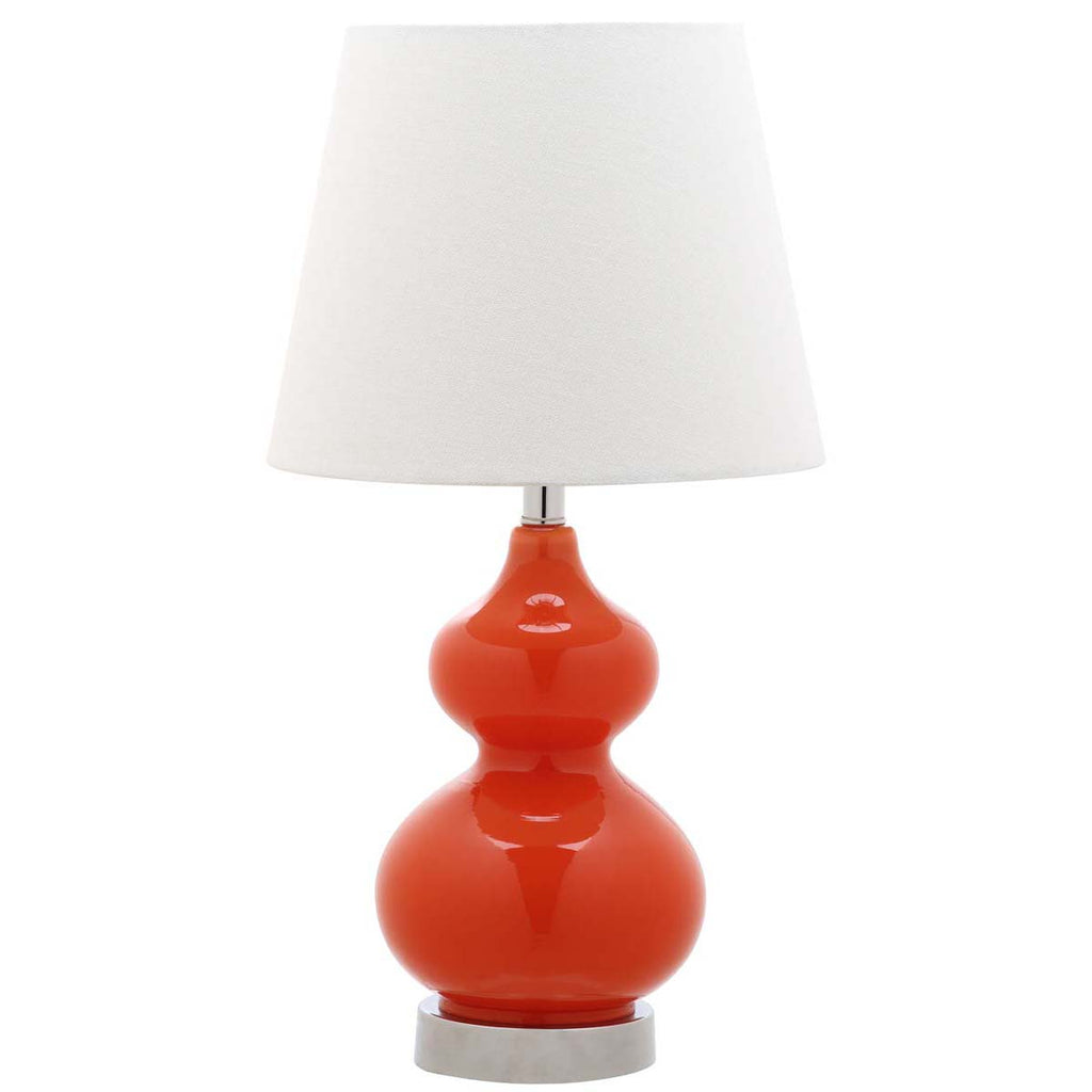 Safavieh Eva Double Mini Table Lamp-Orange
