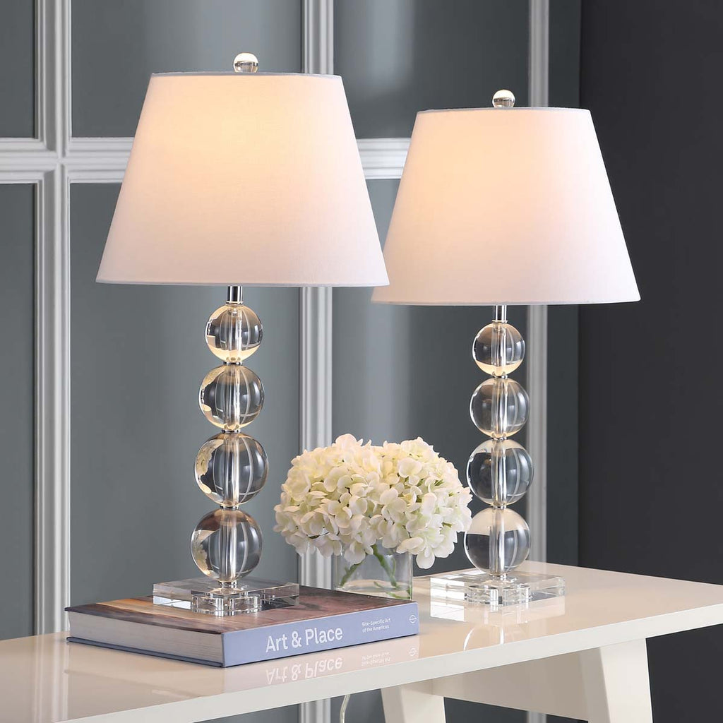 Safavieh Millie 26.5 Inch H Crystal Ball Table Lamp-Clear (Set of 2)