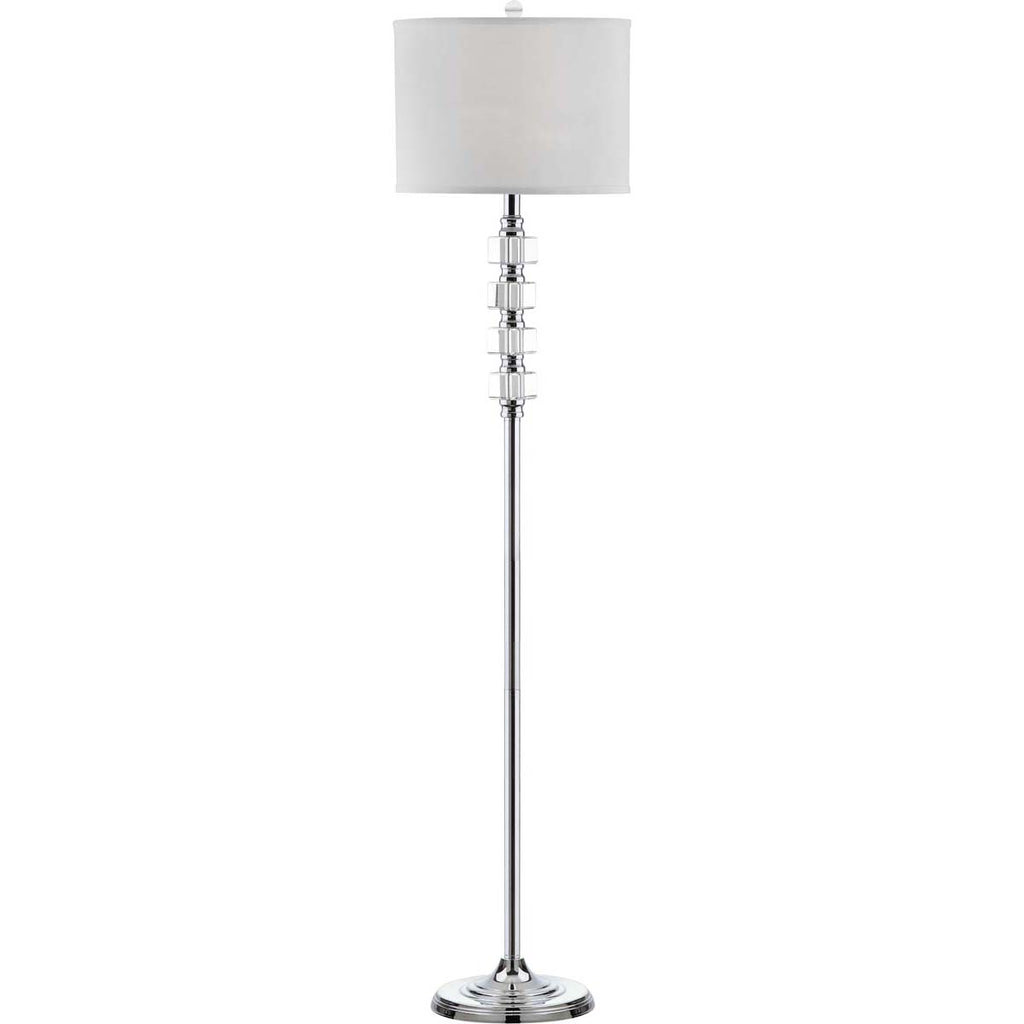 Safavieh Lombard 60 Inch H Street Floor Lamp-Clear/Chrome