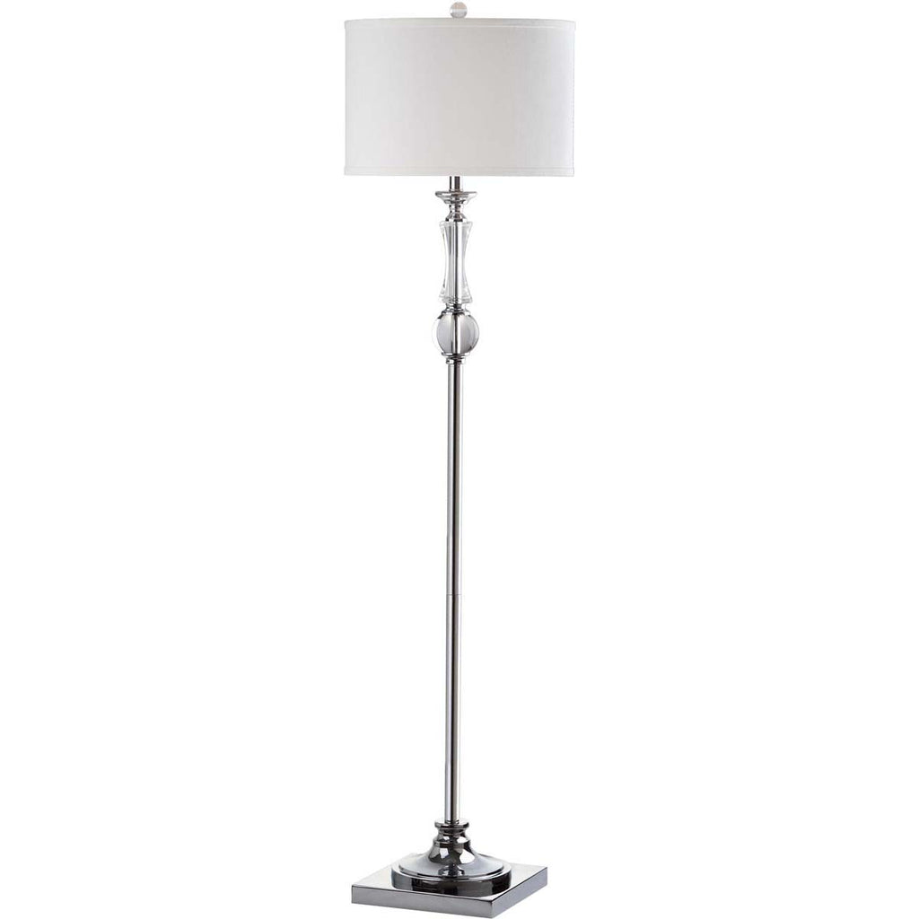Safavieh Canterbury 60 Inch H Floor Lamp-Clear/Chrome