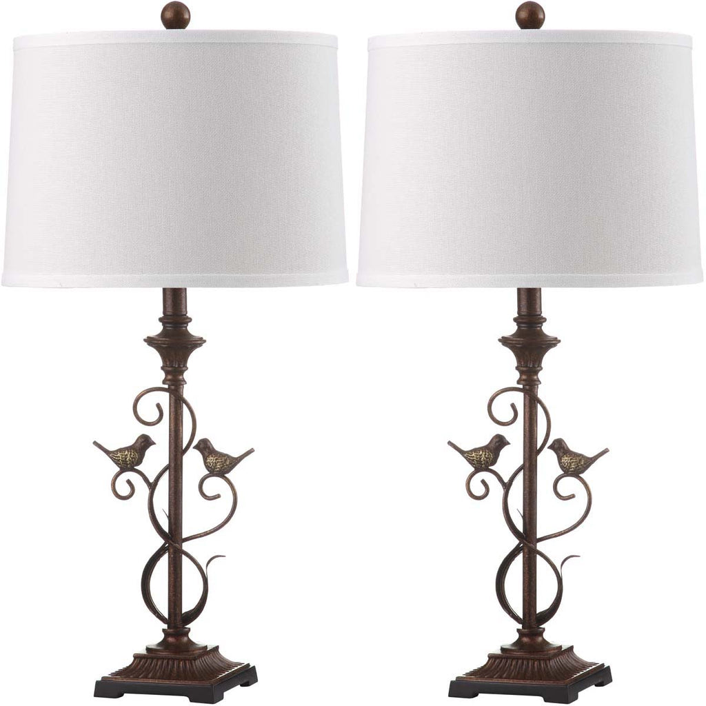 Safavieh Birdsong 28 Inch H Table Lamp-Oil Rubbed Bronze (Black) (Set of 2)