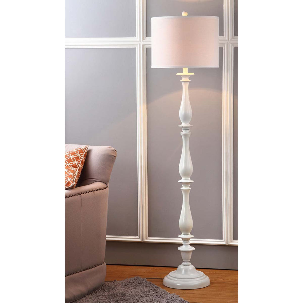 Safavieh Bessie 62 Inch H Candlestick Floor Lamp-White