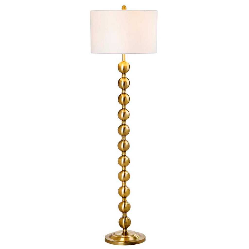 Safavieh Reflections 58.5 Inch H Stacked Ball Floor Lamp-Brass