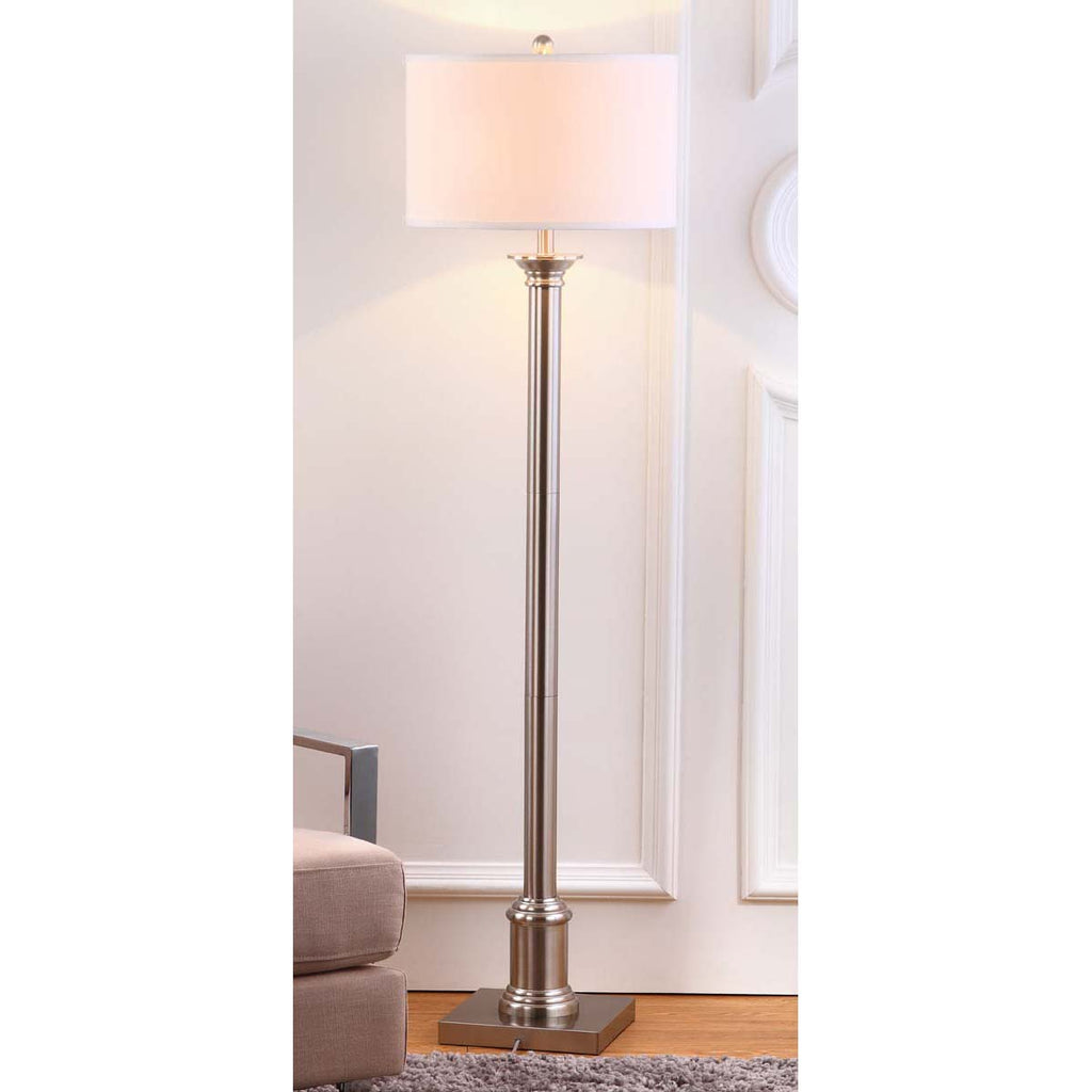 Safavieh Livia 60 Inch H Floor Lamp-Nickel