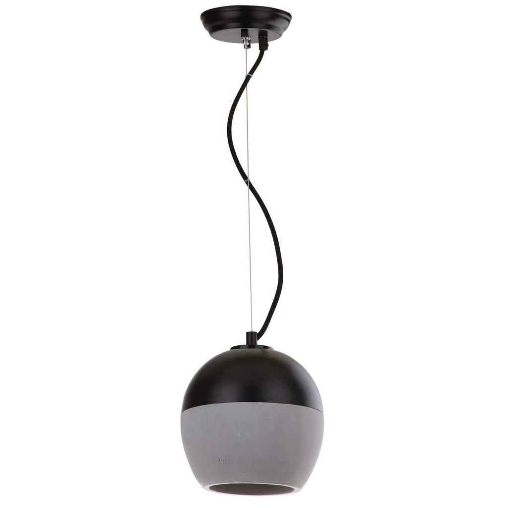 Safavieh Kira 7.87-Inch Dia Adjustable Pendant Lamp - Grey/Black