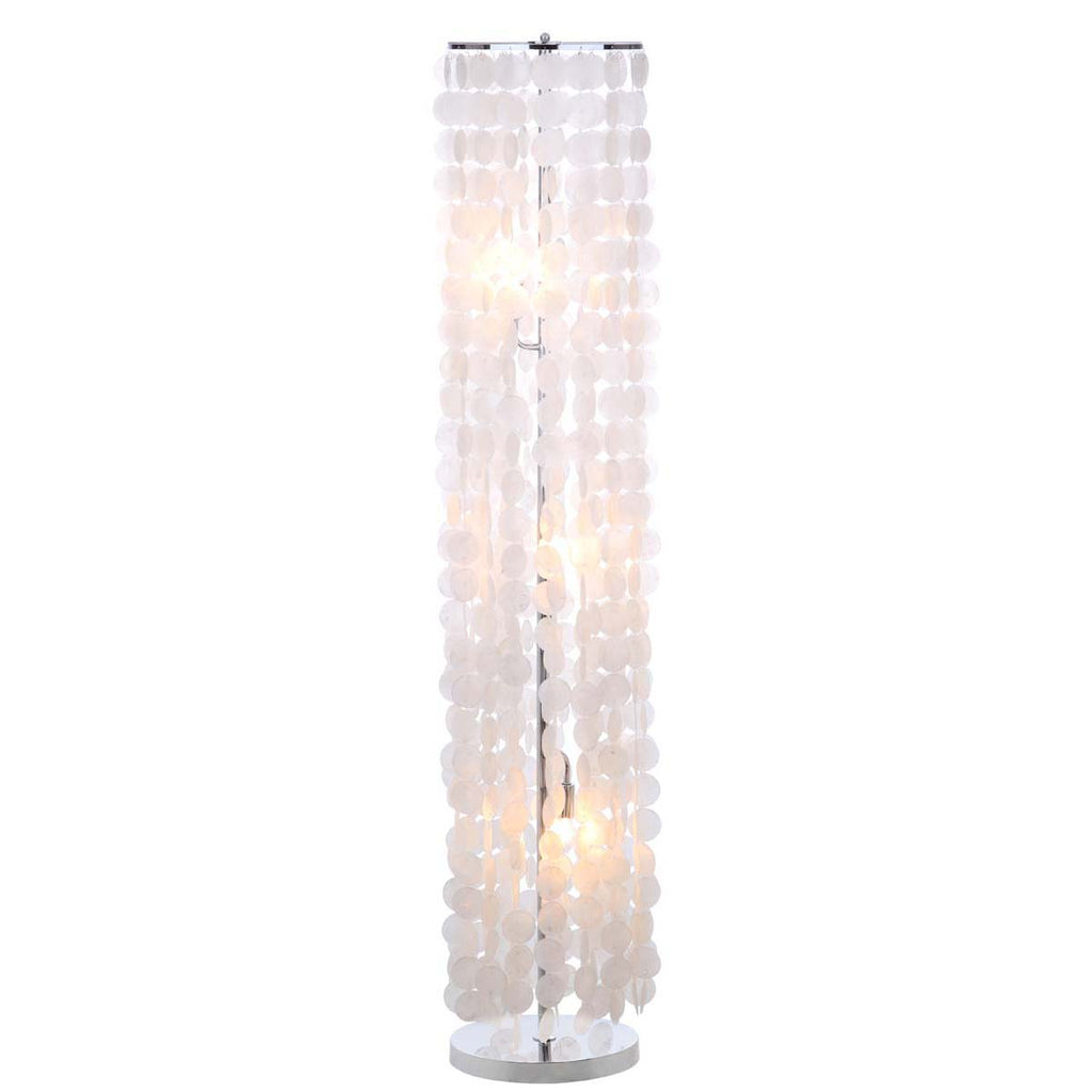 Safavieh Illumina 3 Light Capiz 60 Inch H Floor Lamp-White
