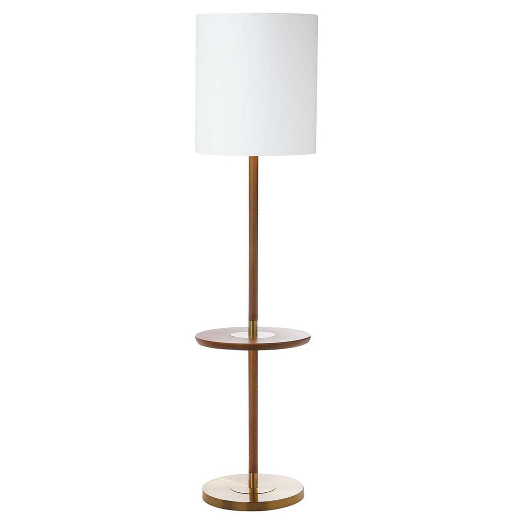 Safavieh Janell 65 Inch H End Table Floor Lamp-Brown