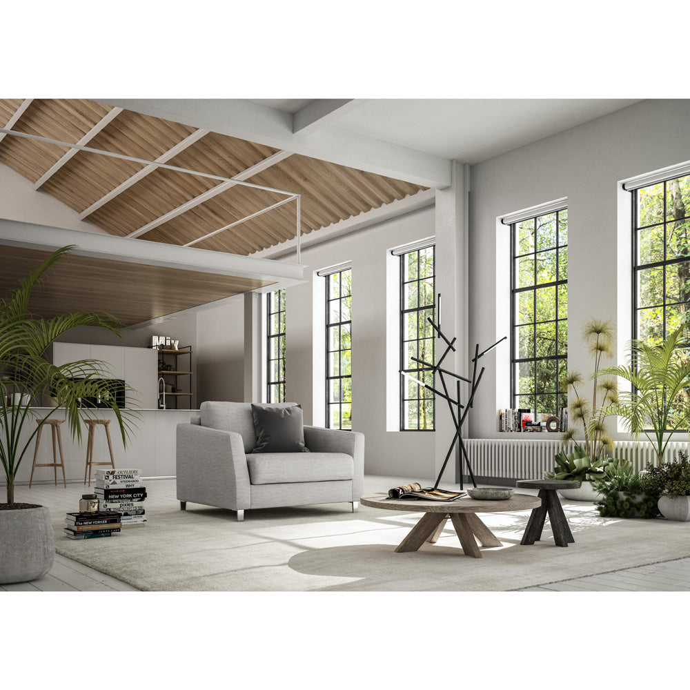 Monika Cot Chair Sleeper  | Luonto Furniture - Oliver 173 -234/9 Chrome