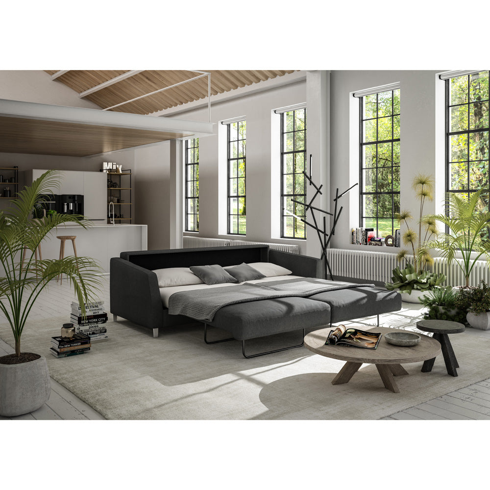 Monika Queen Loveseat Sleeper  | Luonto Furniture - Loule 630 -234/9 Chrome