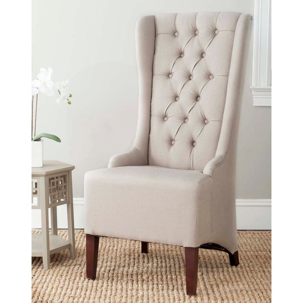 Safavieh Becall 20H Linen Dining Chair - Taupe
