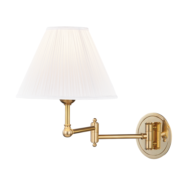 Hudson Valley Lighting 1 Light Adjustable Wall Sconce - Aged Brass