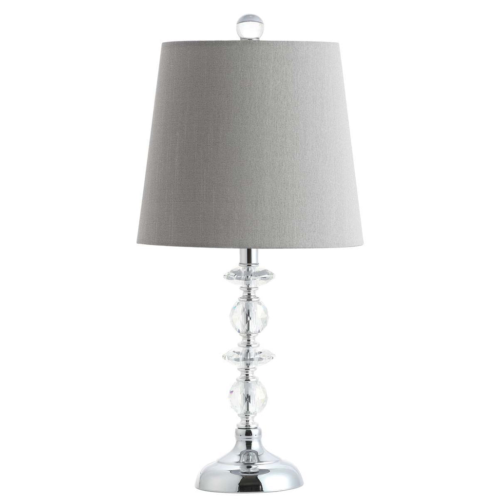 Safavieh Lucena Table Lamp-Grey Shade/Clear Base