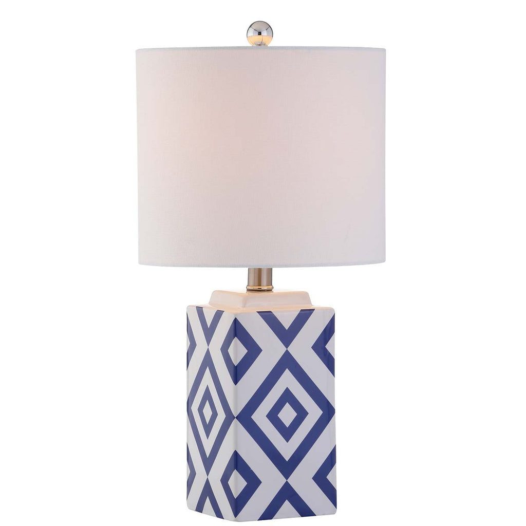 Safavieh Lugo Table Lamp-White/Blue