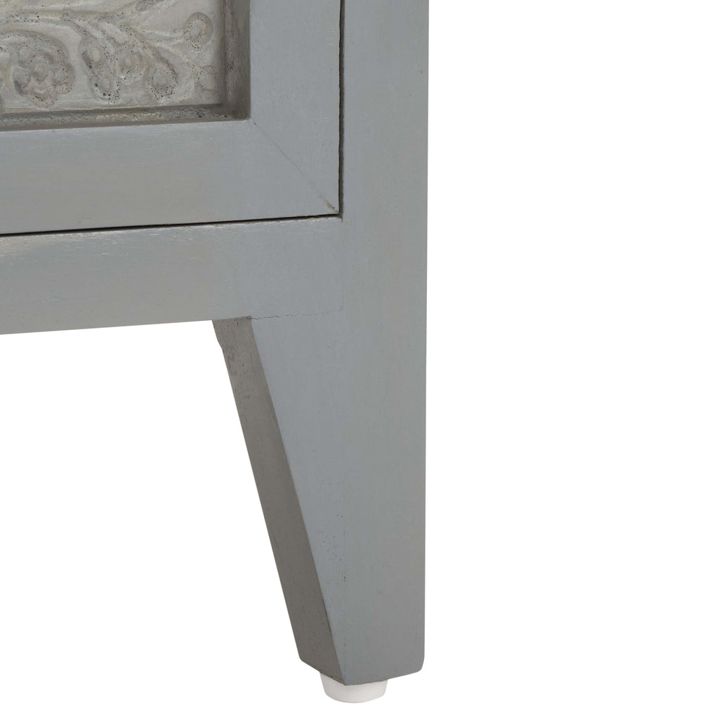 Safavieh Tiriaq 2 Shelf 1 Door Nightstand - Grey