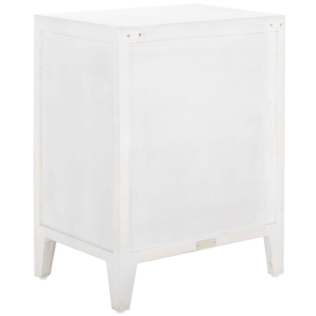 Safavieh Tiriaq 2 Shelf 1 Door Nightstand - White Washed