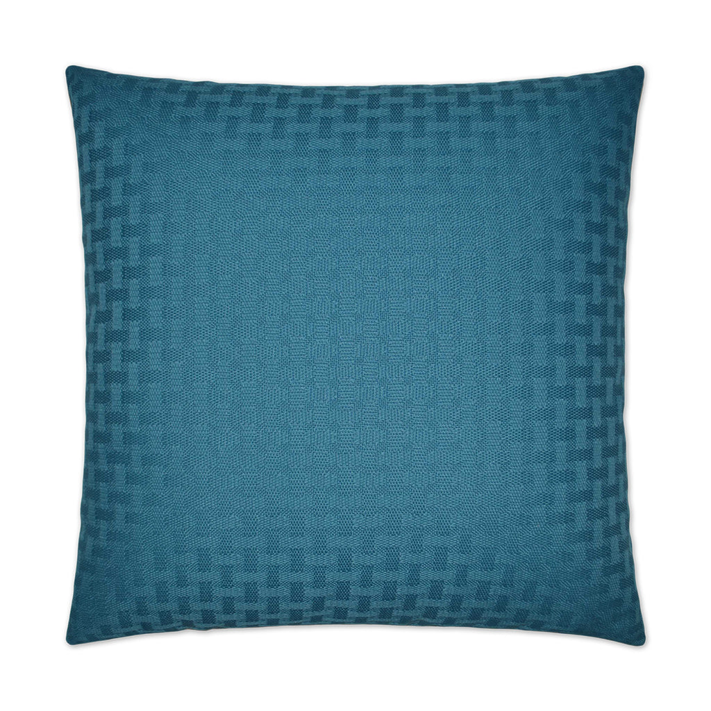 Carmel Weave Outdoor Throw Pillow - Turquoise | DV KAP