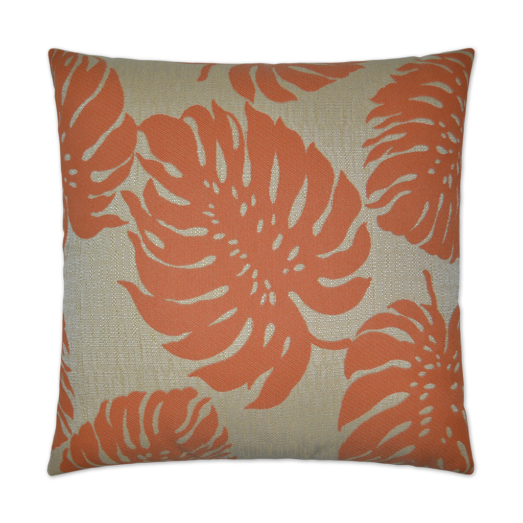 Bay Palm Outdoor Throw Pillow - Orange | DV KAP