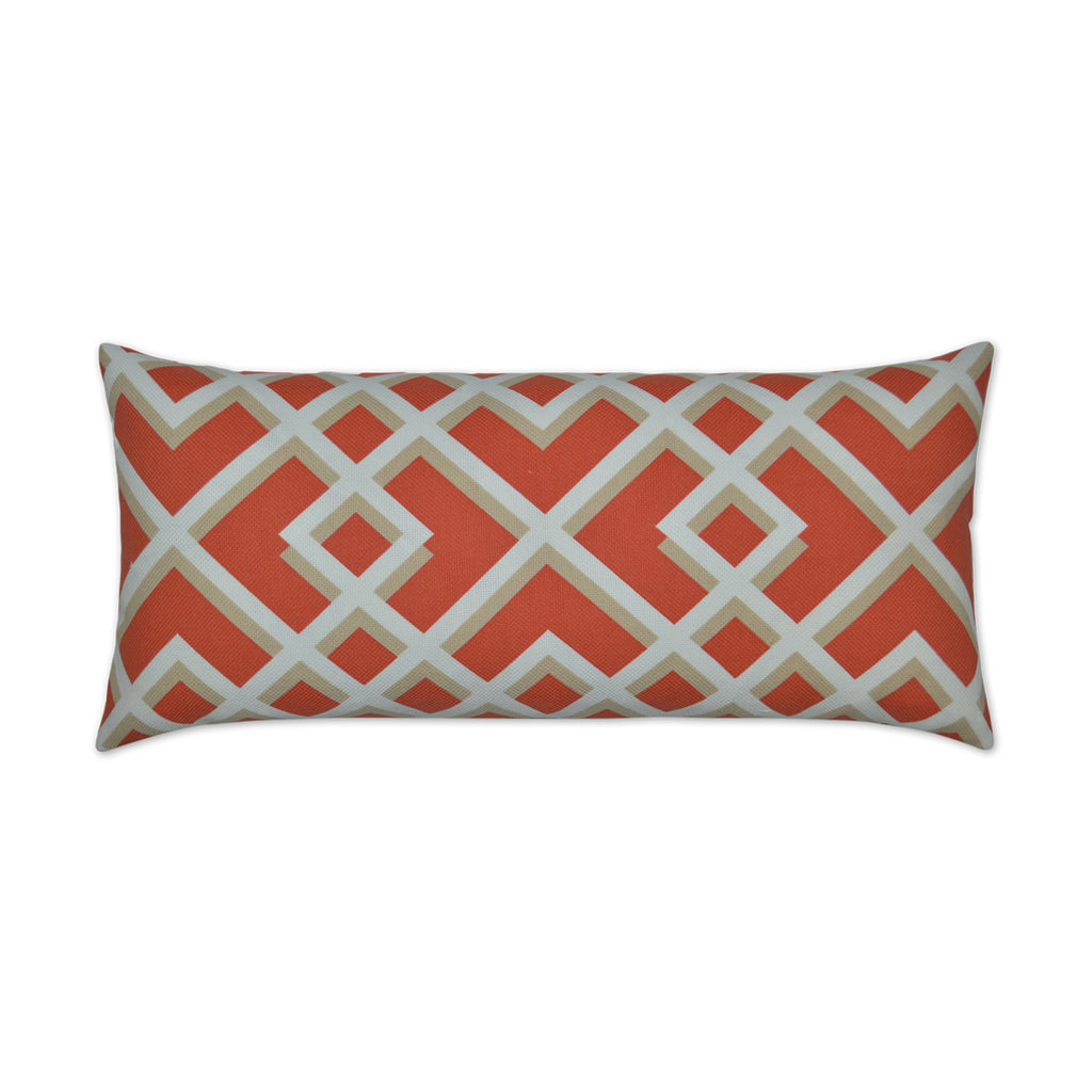 Pergola Lumbar Outdoor Throw Pillow - Coral | DV KAP
