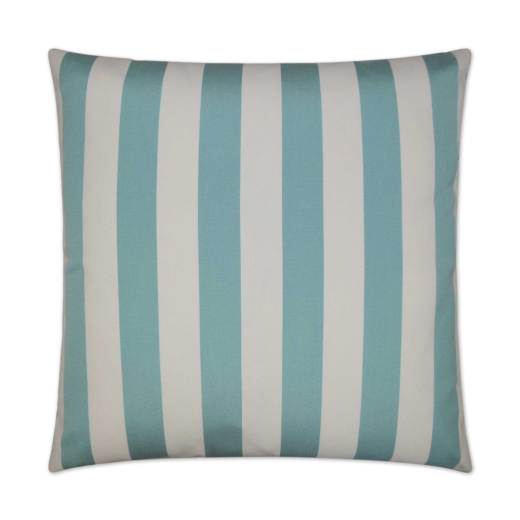 Cafe Stripe Outdoor Throw Pillow - Aqua | DV KAP