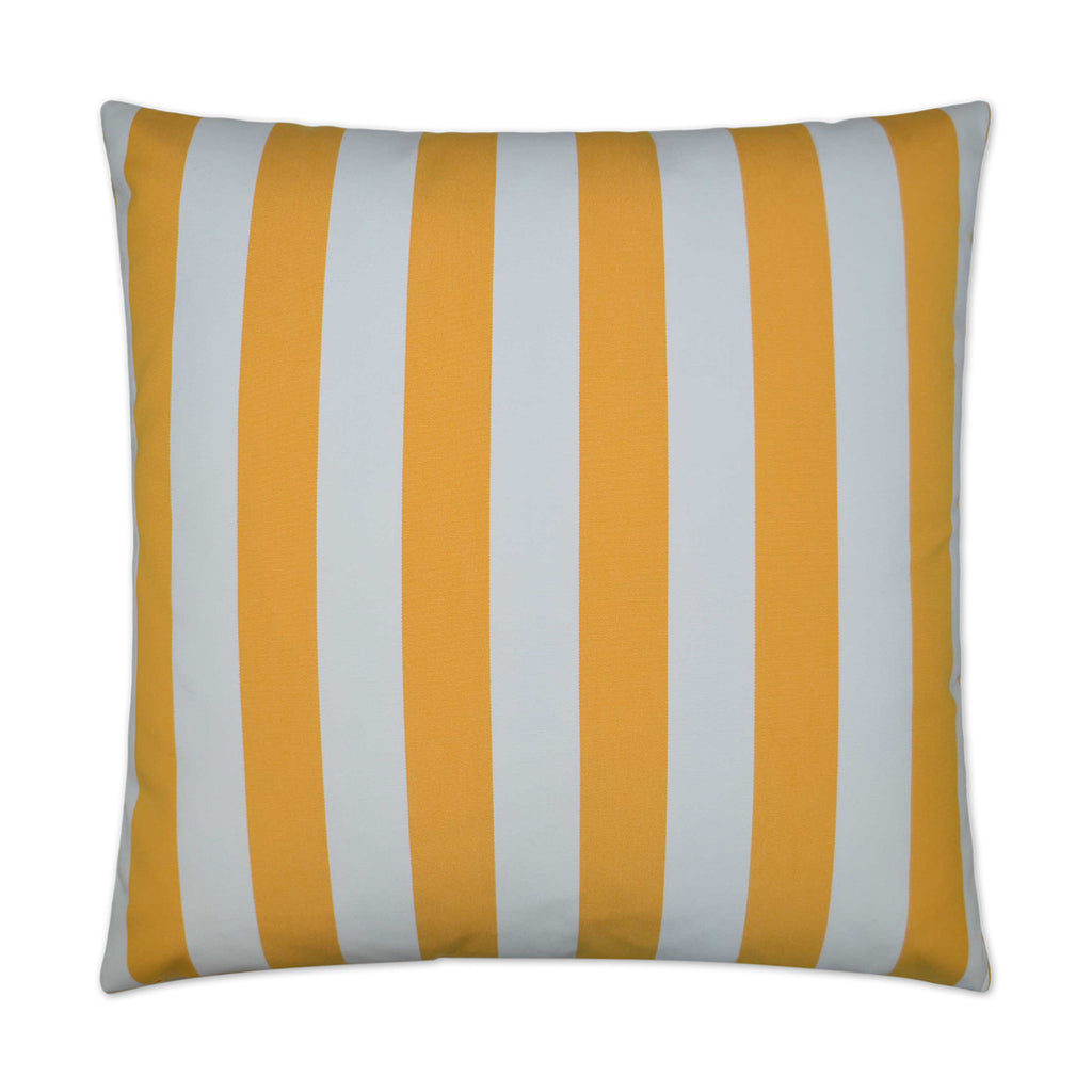 Cafe Stripe Outdoor Throw Pillow - Yellow | DV KAP