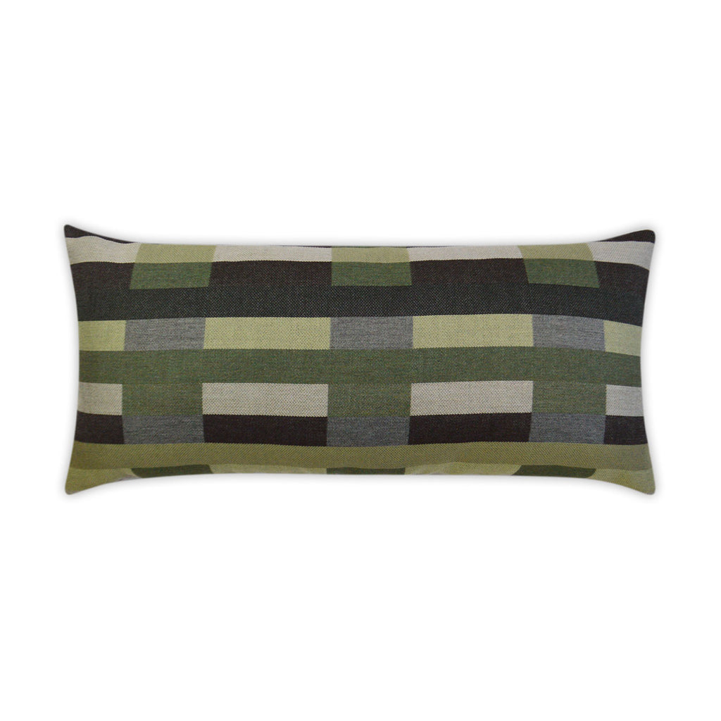 Charleston Lumbar Outdoor Throw Pillow - Palm | DV KAP
