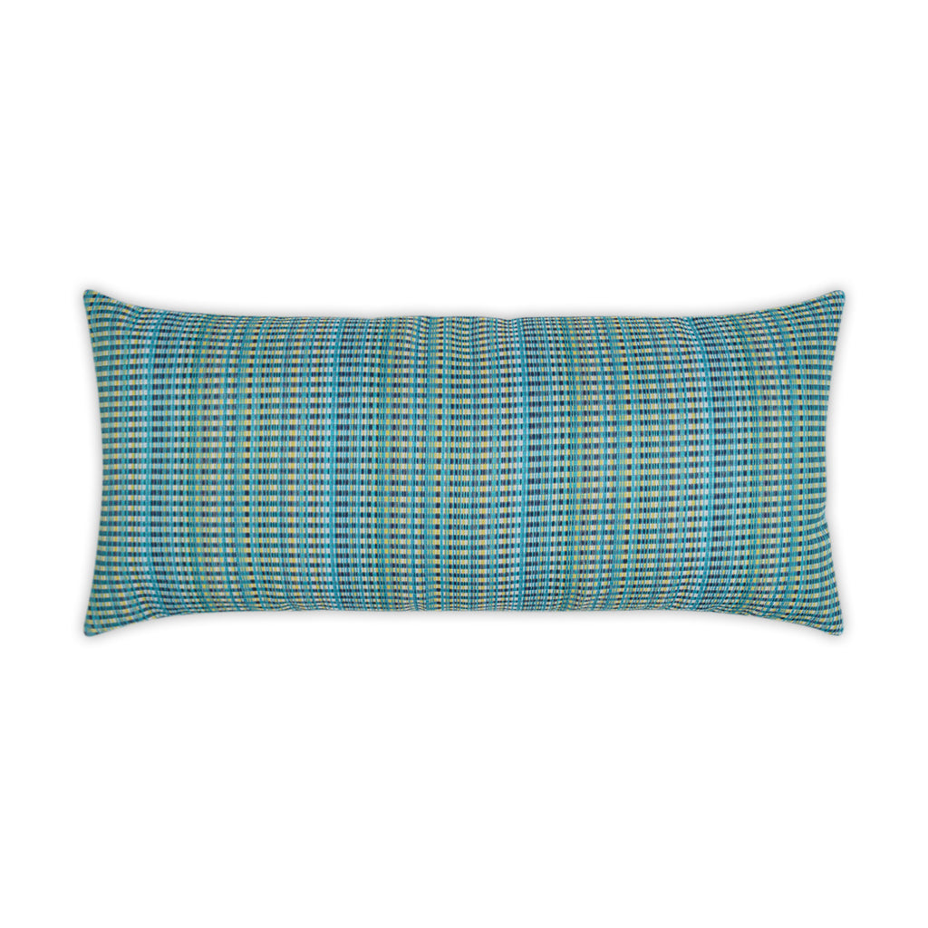 Sunrun Lumbar Outdoor Throw Pillow - Blue | DV KAP
