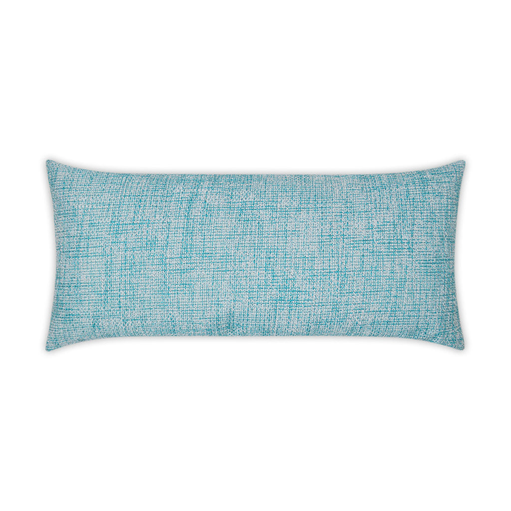Double Trouble Lumbar Outdoor Throw Pillow - Turquoise | DV KAP
