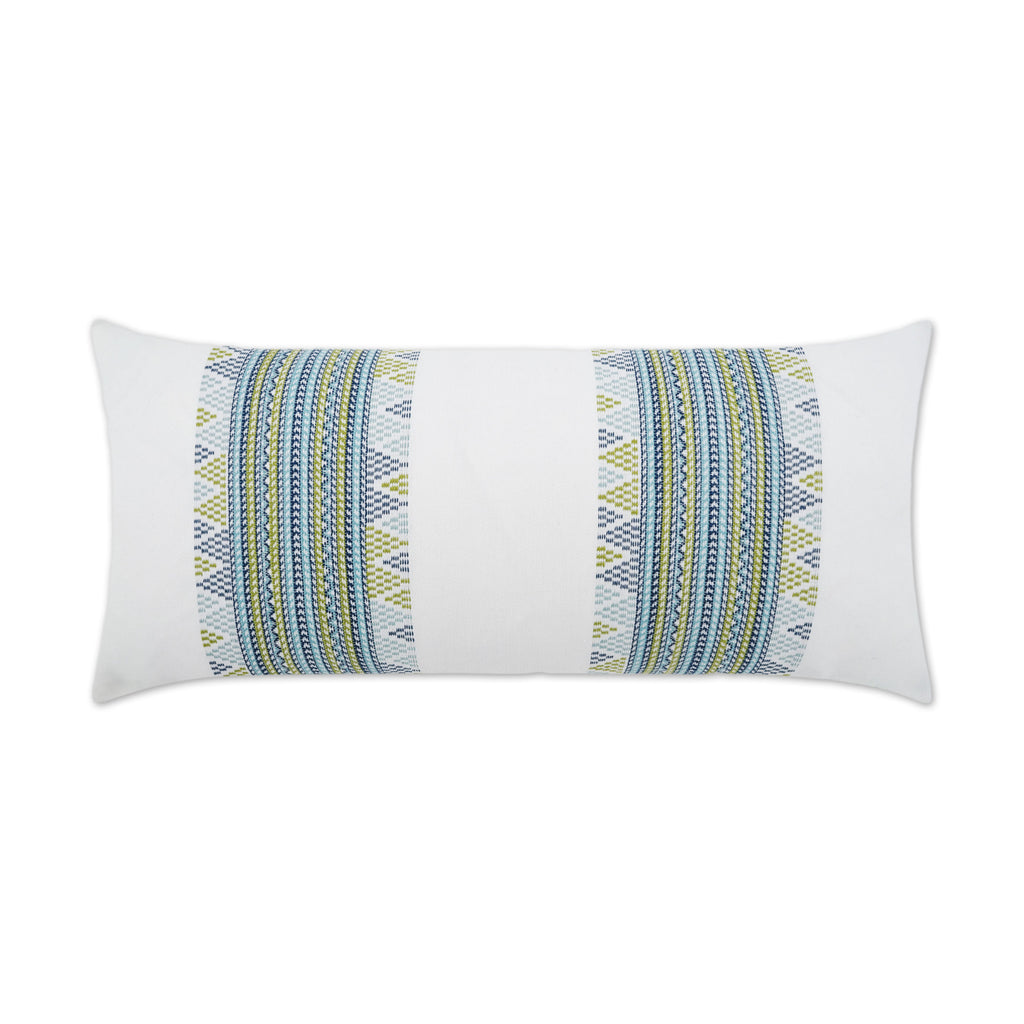 Churro Lumbar Outdoor Throw Pillow - Capri | DV KAP