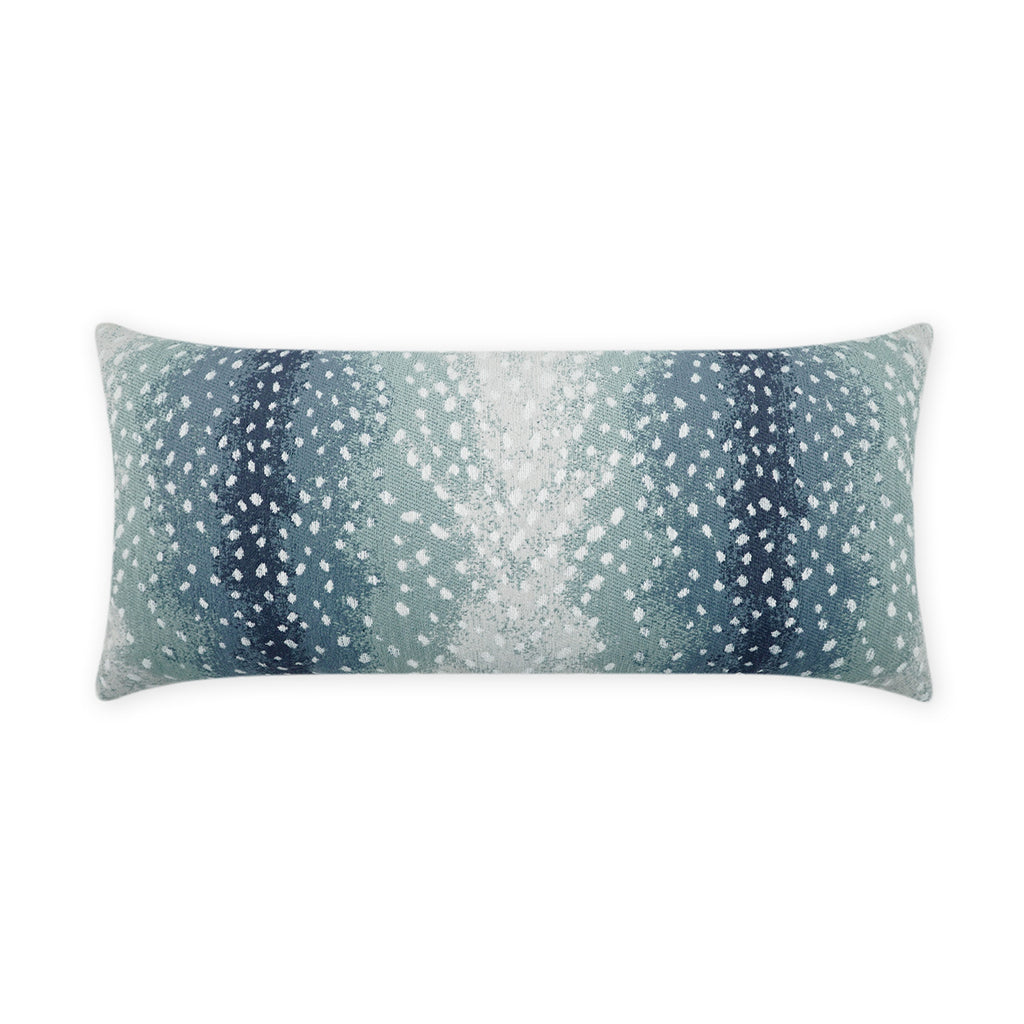 Cerbiatta Lumbar Outdoor Throw Pillow - Azure | DV KAP