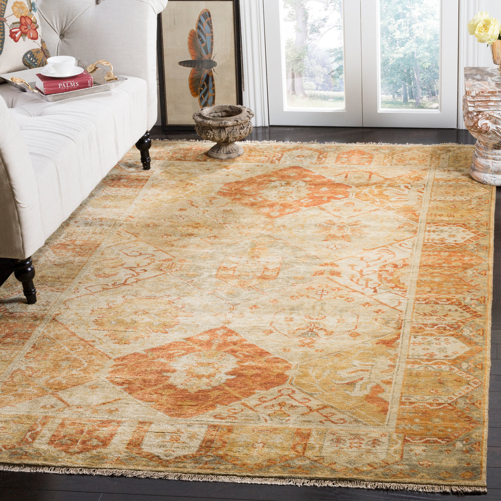 Safavieh Oushak Rug Collection OSH561A - Gold / Brown