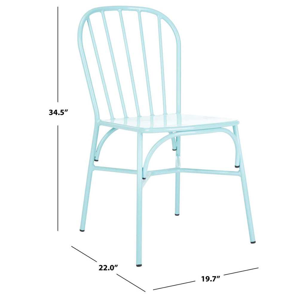 Safavieh Everleigh Stackable Side Chair - Baby Blue (Set of 2)