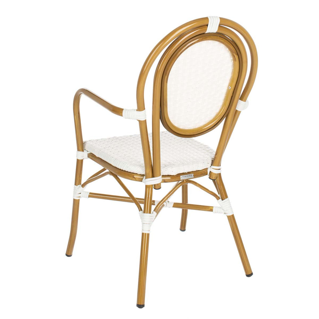 Safavieh Rosen French Bistro Arm Chair - White (Set of 2)