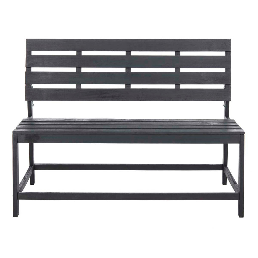 Safavieh Ruben Balcony Bench And Table - Dark Slate Grey