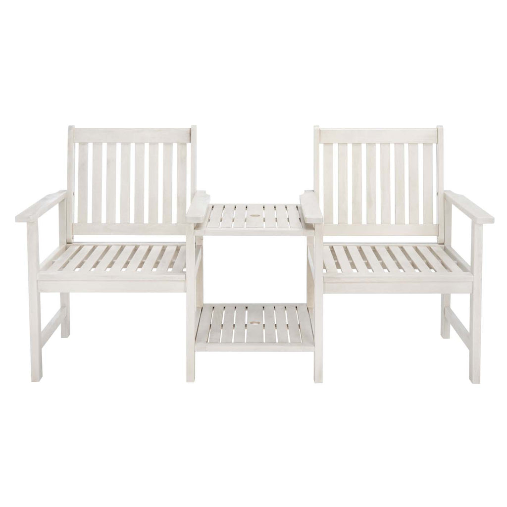 Safavieh Brea Twin Seat Bench - White