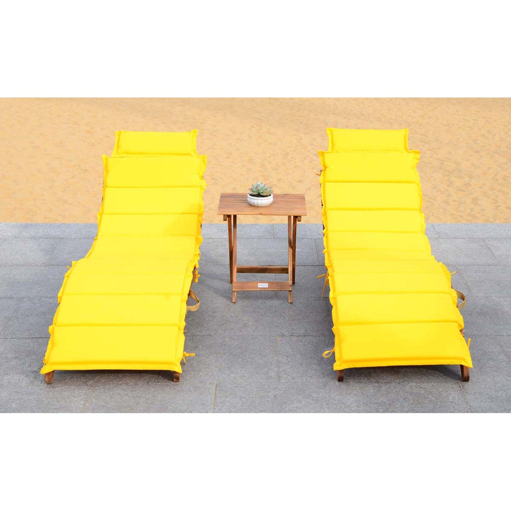 Safavieh Pacifica 3 Piece Lounge Set - Natural / Yellow